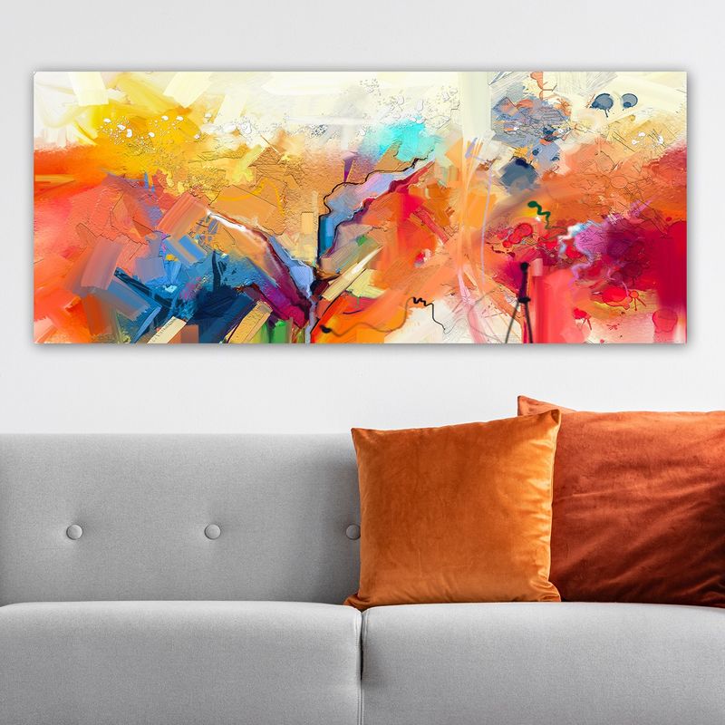 Casa si Gradina - Decoratiuni - Tablouri - Tablou canvas decorativ, Wallxpert, panza, multicolor, 50x120 cm, rama lemn, 451ERN1163 - Infinity.ro
