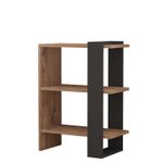 Casa si Gradina - Mobilier - Biblioteci si rafturi - Biblioteci - Biblioteca, Hanah Home, pal melaminat, stejar si antracit, 51.8x25x70 cm - Infinity.ro