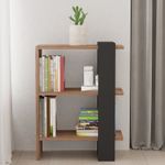 Casa si Gradina - Mobilier - Biblioteci si rafturi - Biblioteci - Biblioteca, Hanah Home, pal melaminat, stejar si antracit, 51.8x25x70 cm - Infinity.ro