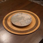 Casa si Gradina - Textile si covoare - Textile bucatarie - Fete de masa - Set covorase de masa, Hermia, lemn, miere, 36x36 cm, 6 piese - Infinity.ro