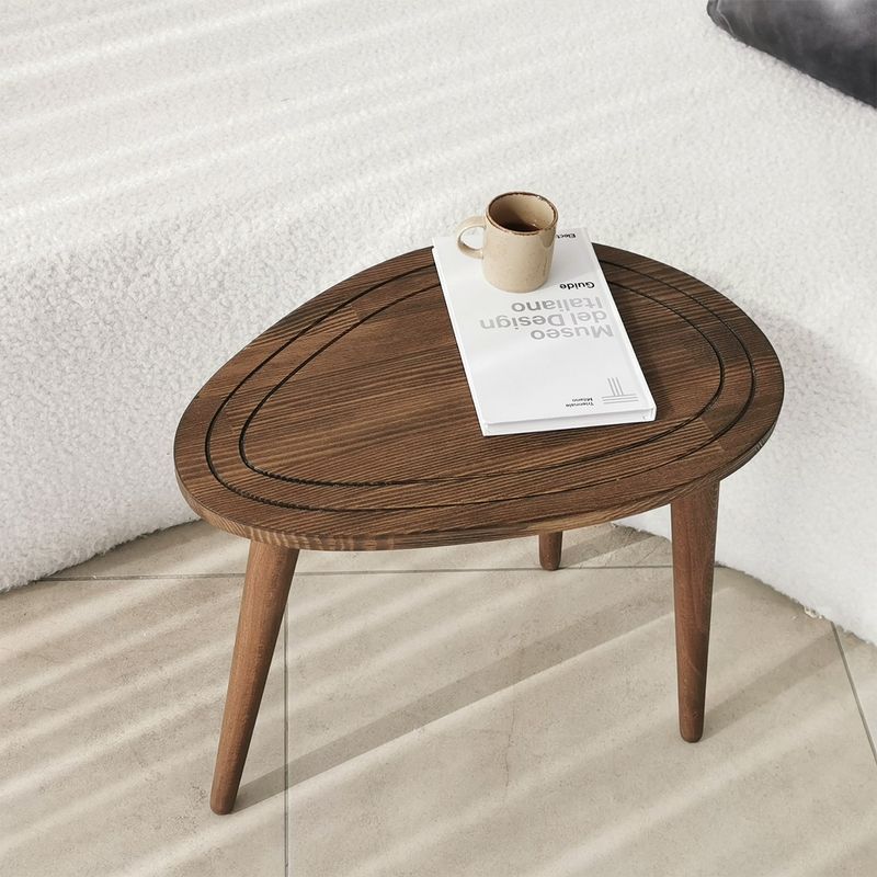 Casa si Gradina - Mobilier - Mese si birouri - Masute de cafea - Set masute cuib, Hanah Home, lemn masiv, nuc, 50x48x33 cm, 50x52x33 cm - Infinity.ro