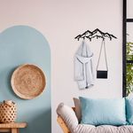 Casa si Gradina - Mobilier - Organizare si depozitare - Cuiere - Cuiere, Wallxpert, metal, negru, 80x4x25 cm - Infinity.ro