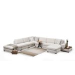 Casa si Gradina - Mobilier - Canapele si coltare - Coltare - Coltar, Atelier Del Sofa, lemn fag si pal, alb, 374x428x102 cm - Infinity.ro