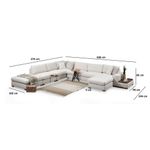 Casa si Gradina - Mobilier - Canapele si coltare - Coltare - Coltar, Atelier Del Sofa, lemn fag si pal, alb, 374x428x102 cm - Infinity.ro