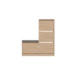 Casa si Gradina - Mobilier - Organizare si depozitare - Organizator incaltaminte - Dulap pentru pantofi, Hanah Home, pal melaminat, stejar, 105x26x118.5 cm - Infinity.ro