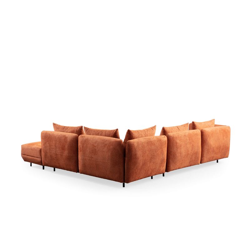 Casa si Gradina - Mobilier - Canapele si coltare - Coltare - Coltar, Atelier Del Sofa, lemn de fag si pal, portocaliu, 310x265x102 cm - Infinity.ro
