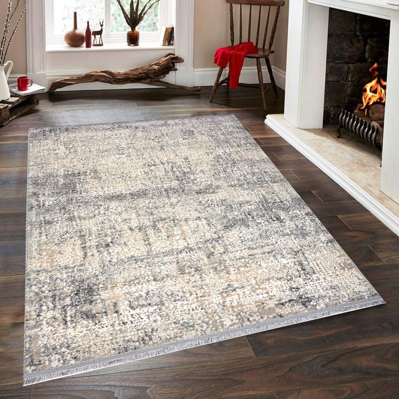 Casa si Gradina - Textile si covoare - Covoare - Covoare casa - Covor, Conceptum Hypnose, gri bej crem, 140x200 cm, polipropilena si poliester, 952CCL1158 - Infinity.ro