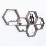 Casa si Gradina - Mobilier - Biblioteci si rafturi - Etajere - Etajera de perete, Hanah Home, lemn de molid, nuc, 40x40x10 cm - Infinity.ro