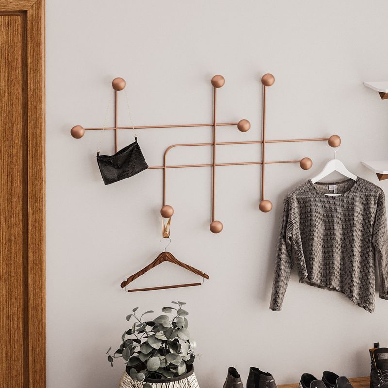 Casa si Gradina - Mobilier - Organizare si depozitare - Cuiere - Cuiere de perete, Wallxpert, metal, cupru, 107x64x10 cm - Infinity.ro