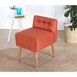 Casa si Gradina - Mobilier - Scaune si fotolii - Tabureti - Taburet, Atelier Del Sofa, 100% bumbac, portocaliu, 45x45x47 cm - Infinity.ro