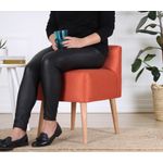 Casa si Gradina - Mobilier - Scaune si fotolii - Tabureti - Taburet, Atelier Del Sofa, 100% bumbac, portocaliu, 45x45x47 cm - Infinity.ro