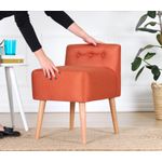 Casa si Gradina - Mobilier - Scaune si fotolii - Tabureti - Taburet, Atelier Del Sofa, 100% bumbac, portocaliu, 45x45x47 cm - Infinity.ro