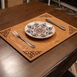 Casa si Gradina - Textile si covoare - Textile bucatarie - Fete de masa - Set de covorase de masa, Hermia, lemn, nuc, 33x45 cm, 6 bucati - Infinity.ro