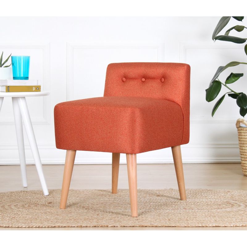 Casa si Gradina - Mobilier - Scaune si fotolii - Tabureti - Taburet, Atelier Del Sofa, 100% bumbac, portocaliu, 45x45x47 cm - Infinity.ro