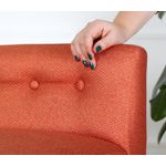 Casa si Gradina - Mobilier - Scaune si fotolii - Tabureti - Taburet, Atelier Del Sofa, 100% bumbac, portocaliu, 45x45x47 cm - Infinity.ro