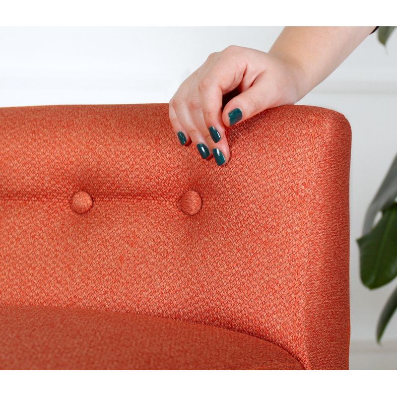 Casa si Gradina - Mobilier - Scaune si fotolii - Tabureti - Taburet, Atelier Del Sofa, 100% bumbac, portocaliu, 45x45x47 cm - Infinity.ro