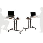 Casa si Gradina - Mobilier - Mese si birouri - Birouri - Birou reglabil pentru laptop, Hanah Home, pal melaminat, pin atlantic si negru, 67x45.5x87 cm, 863SPH2816 - Infinity.ro