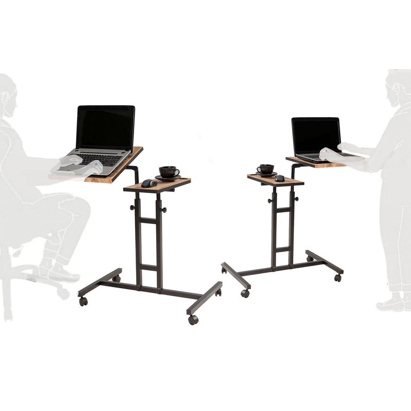 Casa si Gradina - Mobilier - Mese si birouri - Birouri - Birou reglabil pentru laptop, Hanah Home, pal melaminat, pin atlantic si negru, 67x45.5x87 cm, 863SPH2816 - Infinity.ro