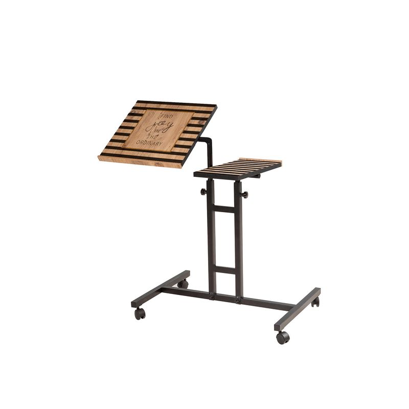 Casa si Gradina - Mobilier - Mese si birouri - Birouri - Birou reglabil pentru laptop, Hanah Home, pal melaminat, pin atlantic si negru, 67x45.5x87 cm, 863SPH2816 - Infinity.ro