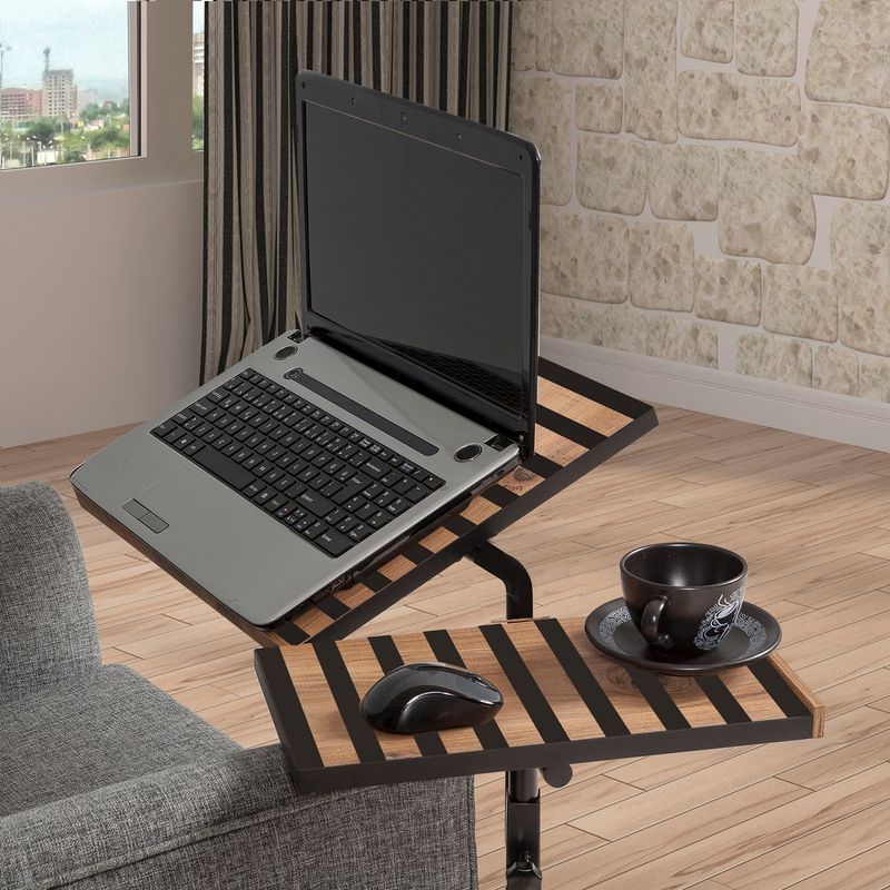 Casa si Gradina - Mobilier - Mese si birouri - Birouri - Birou reglabil pentru laptop, Hanah Home, pal melaminat, pin atlantic si negru, 67x45.5x87 cm, 863SPH2816 - Infinity.ro