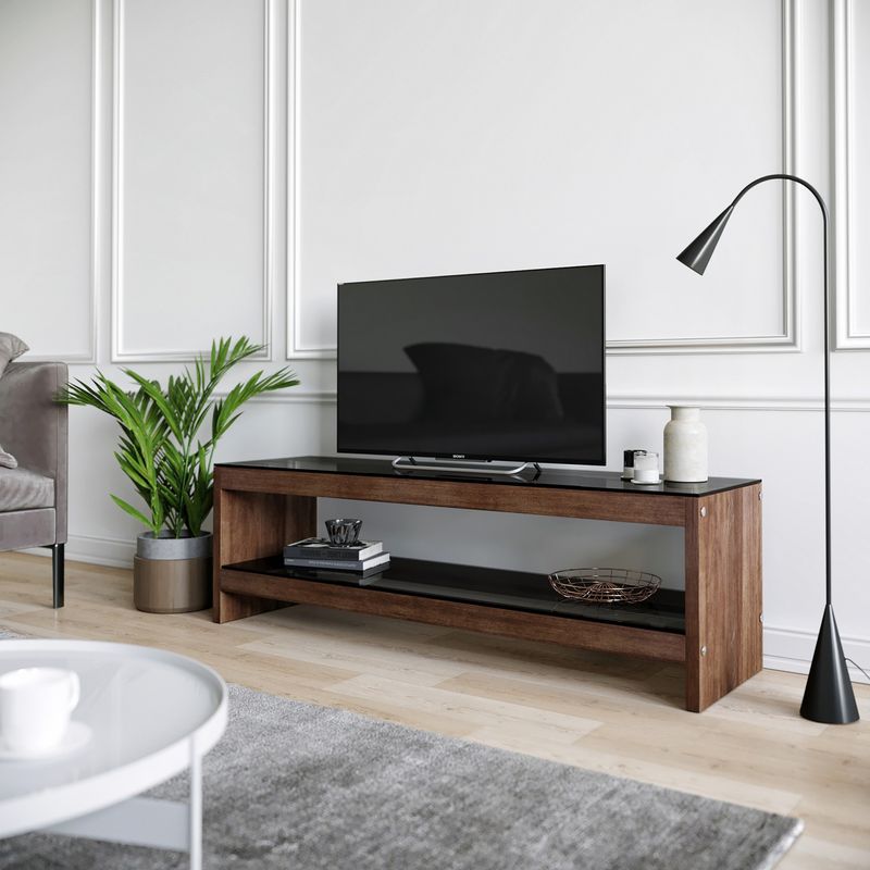 Casa si Gradina - Mobilier - Comode si corpuri - Comode - Comoda tv, Hanah Home, lemn masiv de pin, nuc, 140x45x40 cm - Infinity.ro