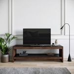 Casa si Gradina - Mobilier - Comode si corpuri - Comode - Comoda tv, Hanah Home, lemn masiv de pin, nuc, 140x45x40 cm - Infinity.ro