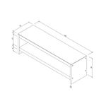 Casa si Gradina - Mobilier - Comode si corpuri - Comode - Comoda tv, Hanah Home, lemn masiv de pin, nuc, 140x45x40 cm - Infinity.ro