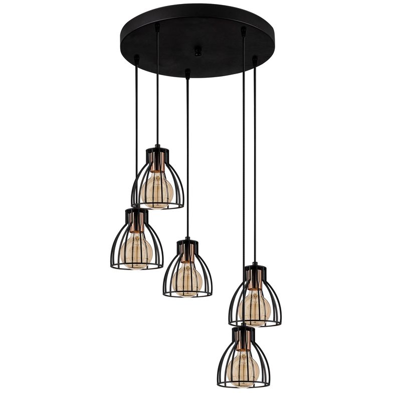 Casa si Gradina - Corpuri si surse de iluminat - Lustre si pendule - Lustra, Opviq, fier, negru, 47x109 cm - Infinity.ro