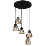 Casa si Gradina - Corpuri si surse de iluminat - Lustre si pendule - Lustra, Opviq, fier, negru, 47x109 cm - Infinity.ro