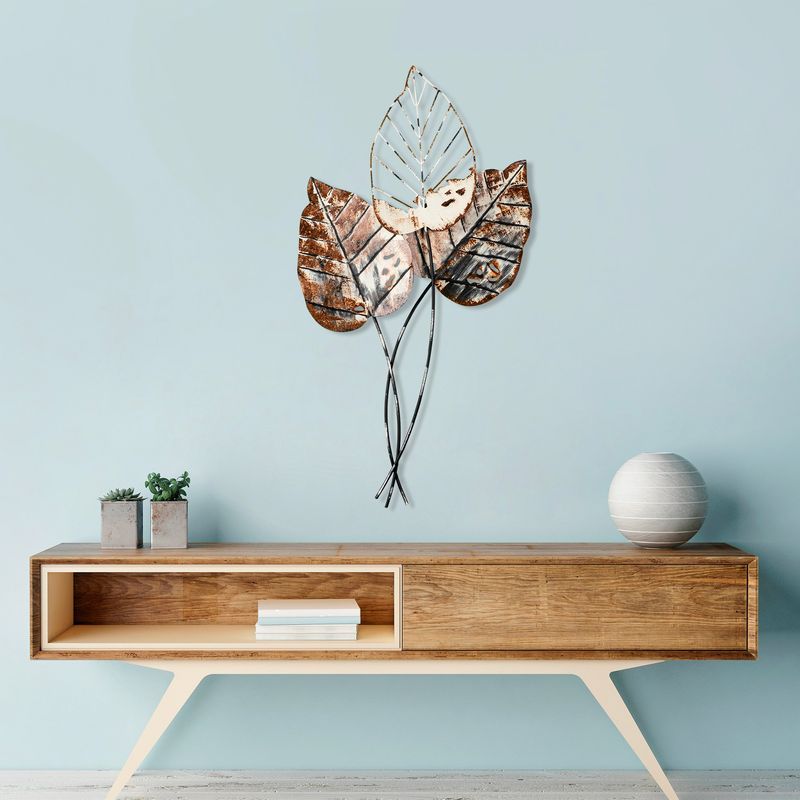 Casa si Gradina - Decoratiuni - Decoratiuni perete - Accesoriu decorativ de perete, Wallxpert, metal, maro negru, 45x85 cm - Infinity.ro