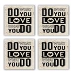 Casa si Gradina - Bucatarie si vesela - Accesorii bar - Suporturi bauturi - Set suporturi pentru pahare, Hermia, piatra naturala, multicolor, 10x10x1 cm, 4 bucati, 366TYR1133 - Infinity.ro