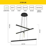 Casa si Gradina - Corpuri si surse de iluminat - Lustre si pendule - Candelabru, Opviq, metal, negru, diametru 66 cm, inaltime 120 cm - Infinity.ro