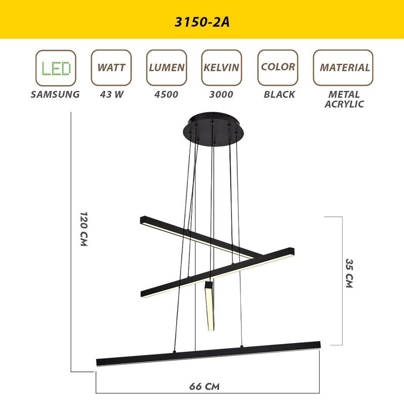 Casa si Gradina - Corpuri si surse de iluminat - Lustre si pendule - Candelabru, Opviq, metal, negru, diametru 66 cm, inaltime 120 cm - Infinity.ro