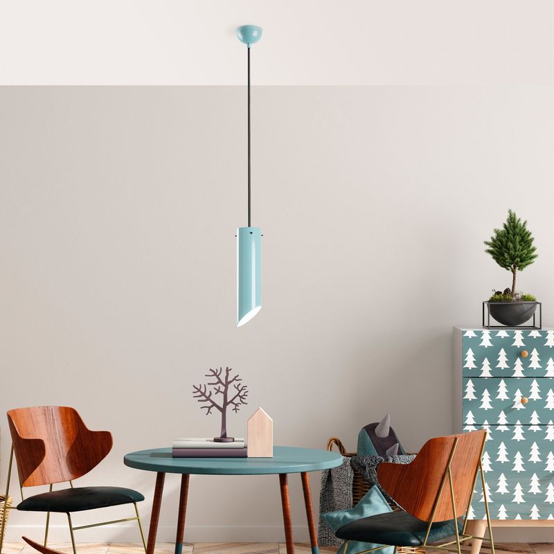 Casa si Gradina - Corpuri si surse de iluminat - Lustre si pendule - Lustra, Opviq, metal, turcoaz, inaltime reglabila, diametru 8 cm - Infinity.ro