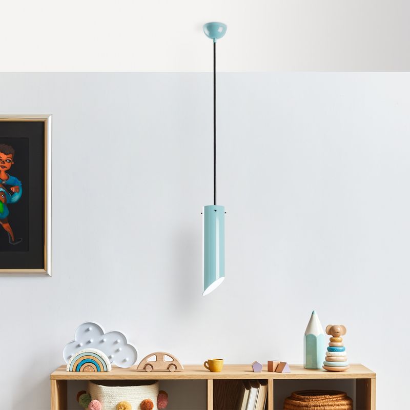 Casa si Gradina - Corpuri si surse de iluminat - Lustre si pendule - Lustra, Opviq, metal, turcoaz, inaltime reglabila, diametru 8 cm - Infinity.ro