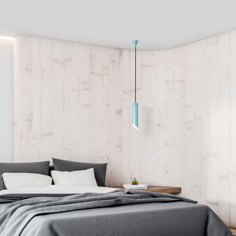 Casa si Gradina - Corpuri si surse de iluminat - Lustre si pendule - Lustra, Opviq, metal, turcoaz, inaltime reglabila, diametru 8 cm - Infinity.ro