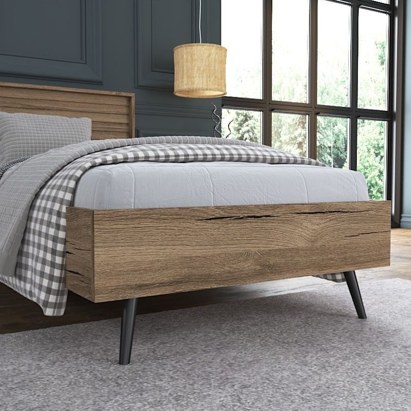 Casa si Gradina - Mobilier - Saltele si somiere - Somiere - Somiera, Hanah Home, pal, nuc, 169x205x120 cm - Infinity.ro