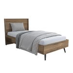 Casa si Gradina - Mobilier - Saltele si somiere - Somiere - Somiera, Hanah Home, pal, nuc, 169x205x120 cm - Infinity.ro