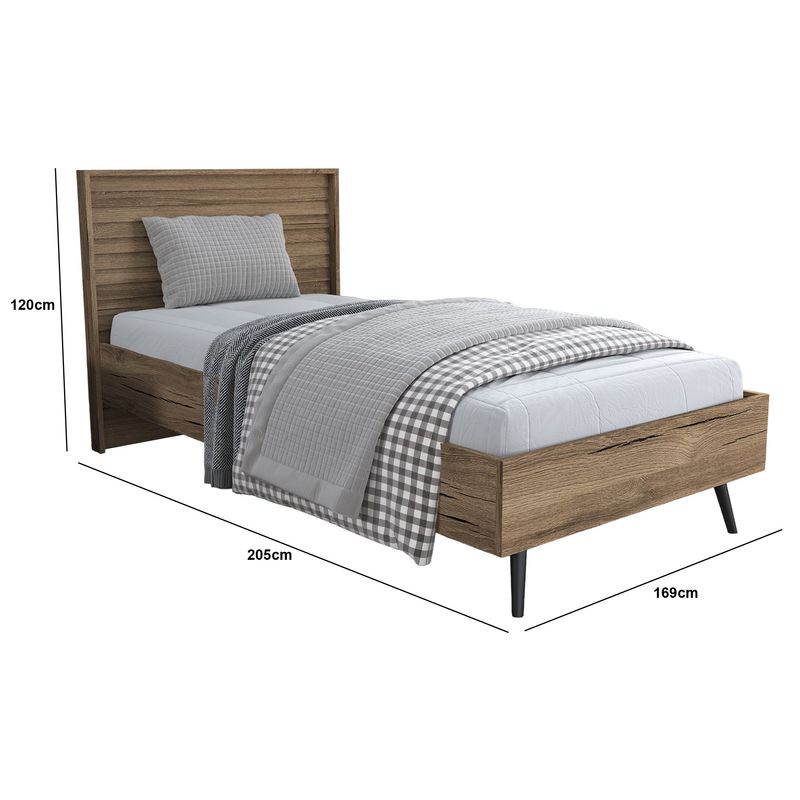 Casa si Gradina - Mobilier - Saltele si somiere - Somiere - Somiera, Hanah Home, pal, nuc, 169x205x120 cm - Infinity.ro