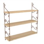 Casa si Gradina - Mobilier - Biblioteci si rafturi - Rafturi - Raft de perete, Hanah Home, pal melaminat, stejar, 72x20x80 cm - Infinity.ro