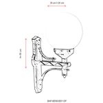 Casa si Gradina - Corpuri si surse de iluminat - Iluminat exterior - Felinare - Aplica de exterior, Opviq, abs, alb-negru, 35x25x55 cm, ip65 - Infinity.ro