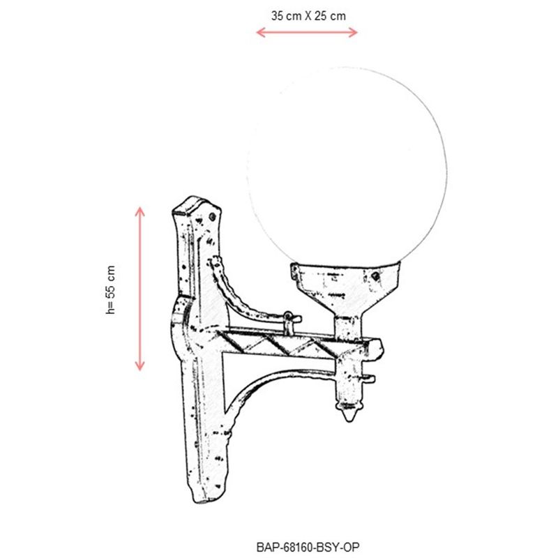 Casa si Gradina - Corpuri si surse de iluminat - Iluminat exterior - Felinare - Aplica de exterior, Opviq, abs, alb-negru, 35x25x55 cm, ip65 - Infinity.ro