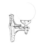 Casa si Gradina - Corpuri si surse de iluminat - Iluminat exterior - Felinare - Aplica de exterior, Opviq, abs, alb-negru, 35x25x55 cm, ip65 - Infinity.ro