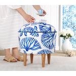 Casa si Gradina - Mobilier - Scaune si fotolii - Tabureti - Taburet, Atelier Del Sofa, bumbac si in, multicolor, 46x43 cm, 209FLF1361 - Infinity.ro