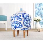 Casa si Gradina - Mobilier - Scaune si fotolii - Tabureti - Taburet, Atelier Del Sofa, bumbac si in, multicolor, 46x43 cm, 209FLF1361 - Infinity.ro