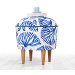 Casa si Gradina - Mobilier - Scaune si fotolii - Tabureti - Taburet, Atelier Del Sofa, bumbac si in, multicolor, 46x43 cm, 209FLF1361 - Infinity.ro