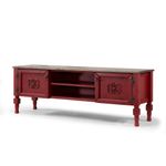 Casa si Gradina - Mobilier - Comode si corpuri - Comode - Comoda tv, Hanah Home, mdf, rosu, 150x40x50 cm - Infinity.ro