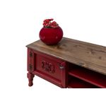 Casa si Gradina - Mobilier - Comode si corpuri - Comode - Comoda tv, Hanah Home, mdf, rosu, 150x40x50 cm - Infinity.ro