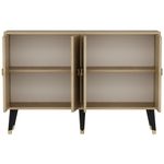 Casa si Gradina - Mobilier - Comode si corpuri - Console - Consola, Hanah Home, pal melaminat, stejar safir si auriu, 120x30x80 cm, 327ODS1234 - Infinity.ro