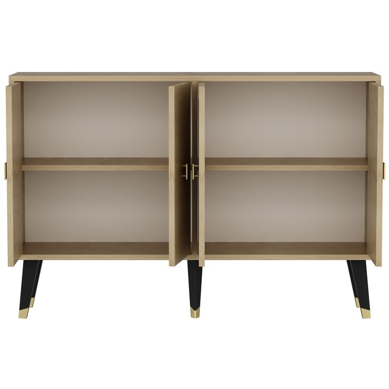 Casa si Gradina - Mobilier - Comode si corpuri - Console - Consola, Hanah Home, pal melaminat, stejar safir si auriu, 120x30x80 cm, 327ODS1234 - Infinity.ro
